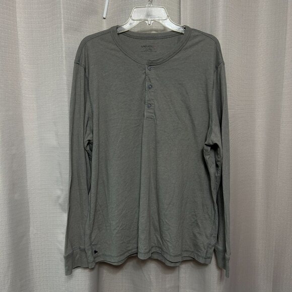 Untuckit Pullover Long Sleeve Henley Shirt Men's Size XXL Albarino Gray - Picture 1 of 10